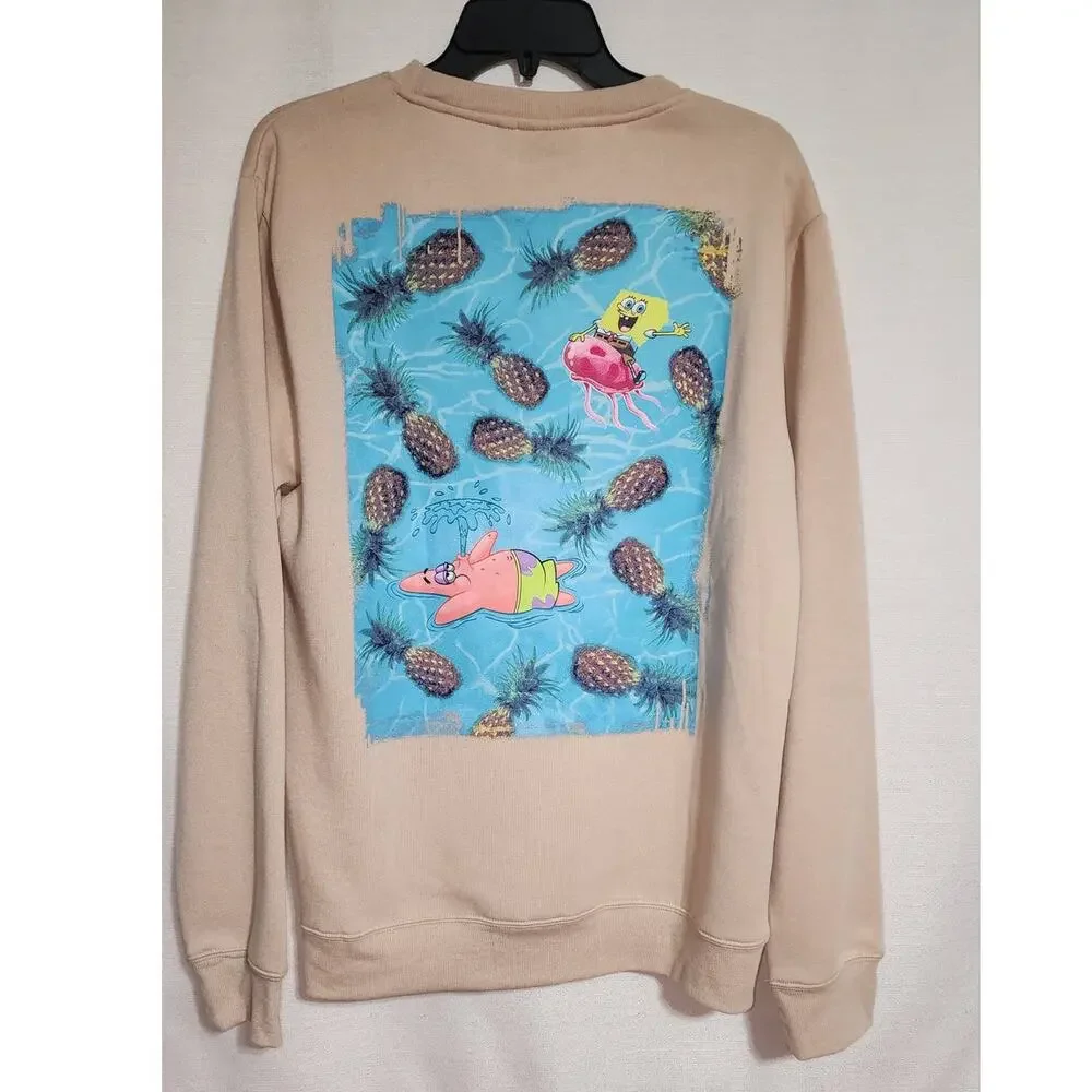 Sponge bob sweatshirt men's medium-first picture is back of sweatshirt